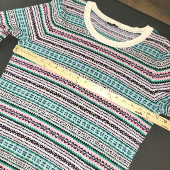 Talbots Fair Isle Lambs Wool Crewneck Sweater Medium - Picture 7 of 9